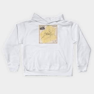 Vintage White Plains NY Map (1868) Kids Hoodie